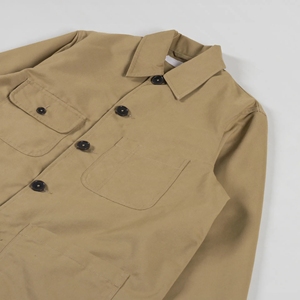 แจ็คเก็ตร้านค้าแบบกำหนดเองทรงหลวมสำหรับลุคลำลองมากขึ้นหน้าห้าปุ่มปัดโพลีเทคแบบคลาสสิก - Product Image 3