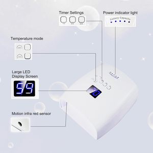 โคมไฟเล็บ LED พลาสติกไร้สายแบบชาร์จไฟได้ในตัว สำหรับใช้ในบ้าน ขายส่ง - Product Image 5