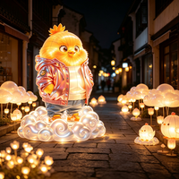 Bunte Hahn-Landschaftslaternen LED-Festbeleuchtung Dekorative Straßen-, Park-, Platz- und Event-Installationen