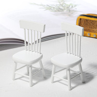 1:12 meubles de maison de poupées miniatures 3 pièces accessoires de maison de poupée Table à manger et chaise ensemble de meubles maison de poupée en bois