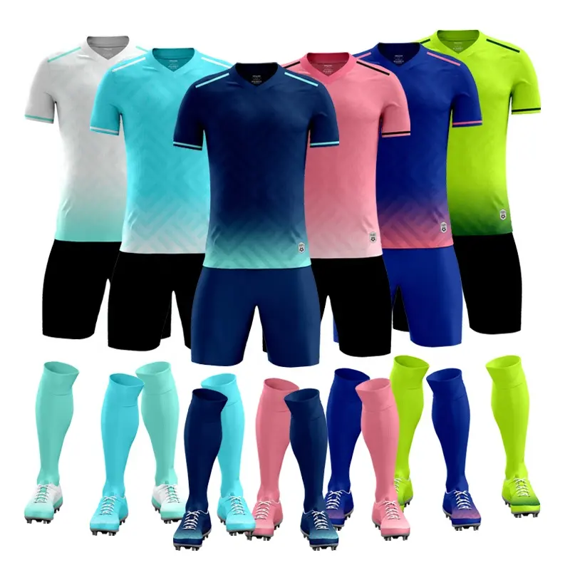 Wholesale Original Soccer Clothes Football Set Football Uniform Wear Uniform Custom Soccer Kit Custom Football Jerseys