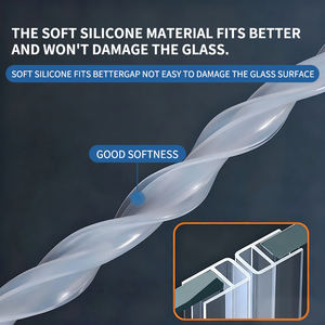 Горячая распродажа: душевая перегородка из ПВХ с прочной нижней уплотнительной лентой, современный изогнутый резиновый пластиковый уплотнитель для стеклянных дверей - Product Image 5