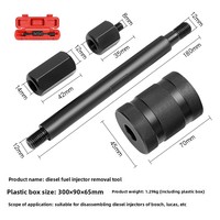 Kit d'outils universel pour le retrait d'injecteurs diesel avec acier au carbone et mallette rigide, compatible avec le jeu de marteaux à inertie