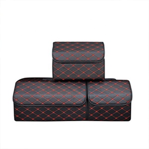 High-grade Folding Car Storage Box Boot Trunk Organizer PU Leather Car Trunk Organizer