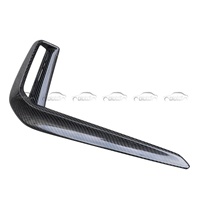 2018-2020 pour G30, Nouveau séparateur d'air supérieur de pare-chocs avant en fibre de carbone, noir carbone poli miroir