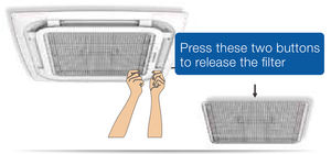 Aire Acondicionado de Cassette <span class=keywords><strong>Midea</strong></span> en Oferta, Frío, 18000 BTU, 24000 BTU, Aire Acondicionado de Techo, Enfriamiento Potente, Climatizador, 220V, Todo en 1 - Product Image 2