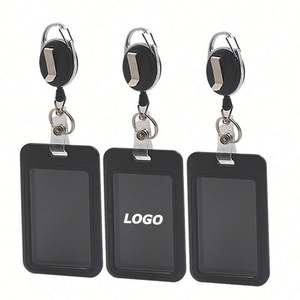 Retractable Sliding ID <b>Badge</b> Holder with Clear Card <b>Cover</b> for Office Staff, Events, Access or Bus Cards - Product Image 1