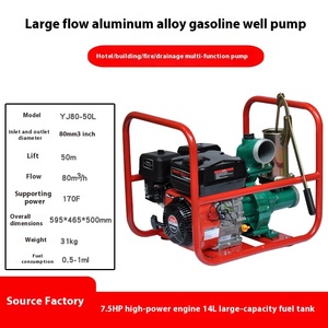 Waterpro Factory Direct 4.5HP High Pressure <b>Gasoline</b> Fire Pump Aluminum Enclosure Large Flow Farmland Irrigation Sewage Disposal - Product Image 5