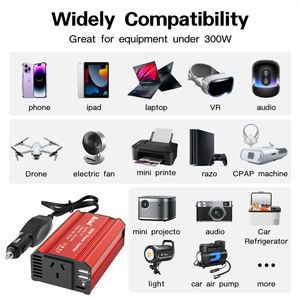 <span class=keywords><strong>Convertisseur</strong></span> de voiture 300w avec sortie USB Chargeur inverseur simple <span class=keywords><strong>12v</strong></span> DC vers <span class=keywords><strong>220v</strong></span> AC <span class=keywords><strong>Convertisseur</strong></span> d'alimentation <span class=keywords><strong>pour</strong></span> voiture <span class=keywords><strong>bateau</strong></span> camping - Product Image 6