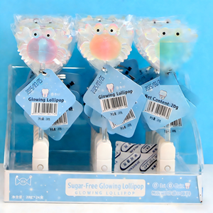 Bonbons durs fruités lumineux de 20g en forme de cristal (<span class=keywords><strong>Sirène</strong></span>, <span class=keywords><strong>Crabe</strong></span>, Raisin, Arc-en-ciel, Papillon, Fleur de cerisier, <span class=keywords><strong>Petite</strong></span> marguerite) en sachet - Product Image 2
