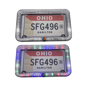 Éclairage de plaque d'immatriculation LED RGB pour moto, feu arrière <span class=keywords><strong>clignotant</strong></span> de frein et de marche arrière, étanche IP65 12V, plaque universelle pour moto américaine - Product Image 3