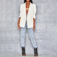 Weixin — vêtements pour femmes, Blazer personnalisé, surdimensionné, à simple boutonnage
