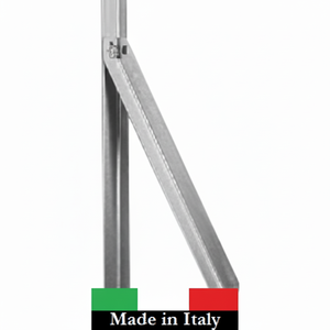 Supporto a Forma di 'L' in Ferro Zincato a Caldo, Altezza 120 cm, per Pali di Recinzione, Tralicci e Cancelli - Product Image 1