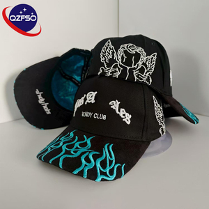 Casquette de baseball décontractée QZFSO unisexe en daim avec bordure en satin, broderie 3D, style streetwear, 5 panneaux, nouvelle collection - Product Image 1