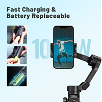 Stabilisateur multifonctionnel L9 avec lumière d'appoint pour téléphone portable, perche télescopique, trépied, bâton de selfie VLOG et suivi automatique du visage intelligent