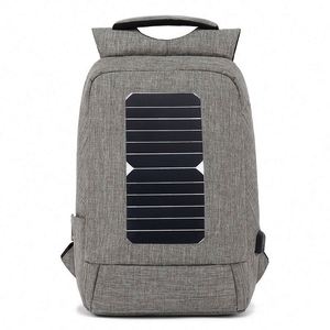 Sac à dos solaire imperméable, nouveau design, fabriqué en usine BSCI, avec chargeur USB, pour ordinateur portable, sac à dos solaire professionnel pour la vente en gros - Product Image 3