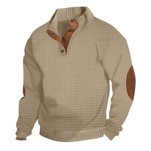 <span class=keywords><strong>Felpa</strong></span> Casual da <span class=keywords><strong>Uomo</strong></span> Primaverile e Autunnale con <span class=keywords><strong>Colletto</strong></span> Alto, Maniche Lunghe e Motivo a Quadretti - Product Image 6