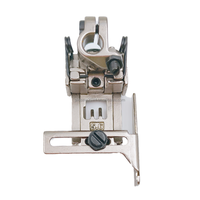 Nouveau pied presseur surjeteur industriel en acier à 3 aiguilles et 5 fils, avec guide de bord droit réglable pour ourlets double couche 5,6 mm