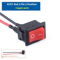 Interrupteur à bascule KCD1 à 2 broches direct d'usine pour bateaux 2 positions marche/arrêt contrôle de l'alimentation SPST PA66 matériel tension maximale 250VAC