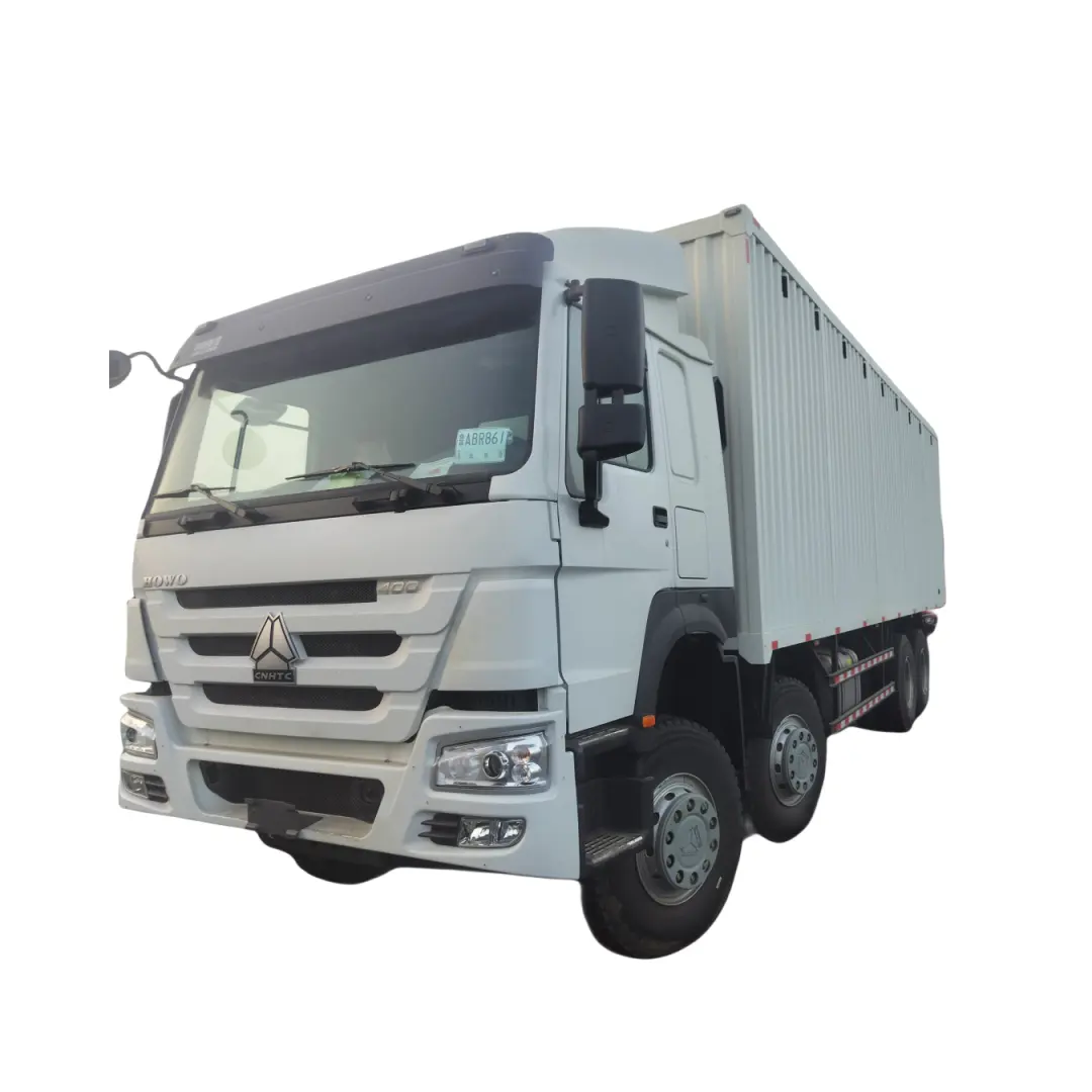 Marca HOWO 8X4 400HP novo caminhão de carga com motor diesel Van Hand Truck