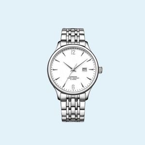 Montre en or en gros pour homme, cadeau d'affaires de luxe, montre mécanique automatique avec date, bracelet en acier inoxydable - Product Image 5