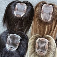 Prêt à expédier : Topper de cheveux humains Remy européens 100 % de haute qualité, base mono 3x4'', pour femmes, solution pour cheveux clairsemés