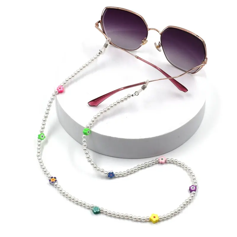 Pérolas personalizadas óculos cadeia eyewear óculos cadeia cordas para óculos