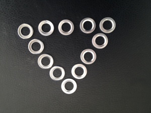 Poulie à œillets en aluminium, 10 pièces, anneau de toile, trou de boutonnette <span class=keywords><strong>pour</strong></span> bâche en PE - Product Image 3