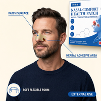 Patch nasal de soin aux herbes en gros pour le soulagement de la congestion nasale et des sinus, patch apaisant pour points d'acupuncture OEM ODM