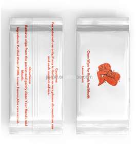 Lingettes humides jetables parfumées au <span class=keywords><strong>citron</strong></span> pour Restaurant - Product Image 1