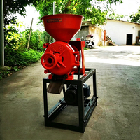 Moulin à maïs commercial haute performance, petit broyeur de céréales, machine à moudre la farine, utilisation humide et sèche, moulin à grains avec moteur et roulement