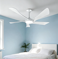 Ventilateur de plafond LED ultra-silencieux de 52 pouces avec télécommande, 9 vitesses, réversible, longue durée de vie pour une utilisation toute l'année