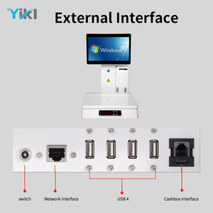 Peso de la ventana digital del cajero en una báscula POS combinada <span class=keywords><strong>con</strong></span> máquina de código de barras báscula electrónica de supermercado sistema POS táctil - Product Image 5