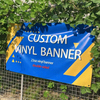 Bannière publicitaire en vinyle PVC personnalisée, impression éco-solvant HD, imperméable, opaque, pour extérieur, promotionnelle pour entreprises
