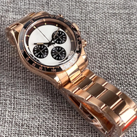 Luxuriöse Raumschiff-Super-Herrenuhr mit Erd-Thema, Multifunktions-Chronograph, Edelstahl, Saphirglas, Vollautomatisch
