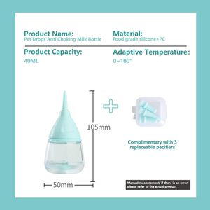 <span class=keywords><strong>Biberon</strong></span> d'allaitement anti-étouffement pour chiots et chatons avec mamelon en silicone réutilisable - Product Image 4