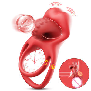 Juguete Sexual para Adultos, <span class=keywords><strong>Anillo</strong></span> para Pene con Control por Aplicación, Resistente al Agua, para Hombres, Estimulación de la Lengua y de los Testículos - Product Image 1