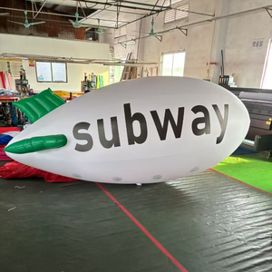 Globo Inflable Publicitario de PVC, <span class=keywords><strong>Zeppelin</strong></span> de 2.5m, Impermeable, con Certificación CE, Alta Calidad, Ignífugo, con Iluminación <span class=keywords><strong>LED</strong></span> - Product Image 2