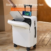 Nouveauté : Valise vintage multifonctionnelle avec chargement USB et ouverture frontale pour ordinateur portable