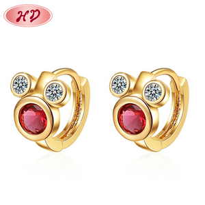 Hengdian-pendientes de plata de primera ley con forma de <span class=keywords><strong>Mickey</strong></span> para niña, aretes, plata esterlina <span class=keywords><strong>2022</strong></span>, oro de 18 quilates - Product Image 1