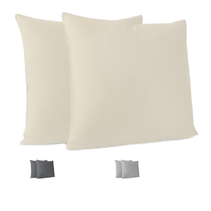 Taie d'oreiller carrée moderne tissée, résistante aux taches, avec fermeture éclair, douce et facile d'entretien pour la maison, la chambre et l'hôtel - Product Image 1