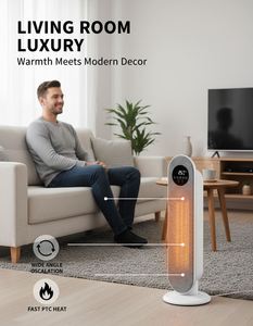 Termostato Digital Inteligente de 2000W con Control de Temporizador de 12 Horas, Pantalla LED, Calentador PTC Portátil de Calentamiento Rápido para el Hogar, con Certificaciones CE/ROHS/ETL/LFGB - Product Image 5
