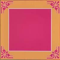 Alas Mahjong Amerika Retro Pink Orange Corner Scroll Anti-selip, Lipat, Tahan Air, Berbahan Karet