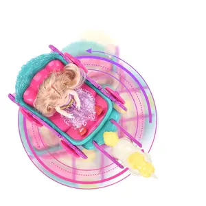 Girl Toys Rotate 360 Grad Eits Licht und klingt Spielzeug Die Princess Doll Electric Universal Carriage Toys