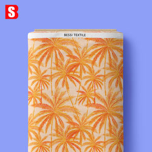 Kain Liberty Cetak Digital Desain Pohon Palem Katun Organik 100% Bessi untuk Gaun Wanita dan Anak Perempuan - Product Image 2