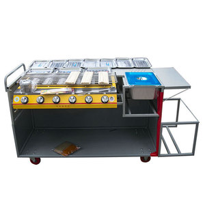 Four à gaz Butterfly jaune 220V en acier inoxydable, équipement de chariot alimentaire extérieur avec bac à eau et aérateur réglable - Product Image 2