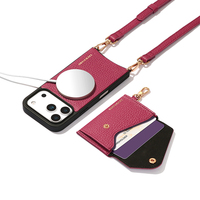 Casing Ponsel Kulit Asli Mewah Kustom dengan Tempat Kartu Magnetik yang Dapat Dilepas untuk iPhone 18 17 16 15 14 Pro Max
