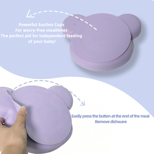 Juego de Vajilla de Silicona de Grado Alimenticio para Bebés, Diseño de Dibujos Animados, Productos para Bebés, Platos para Alimentar a los Niños - Product Image 2