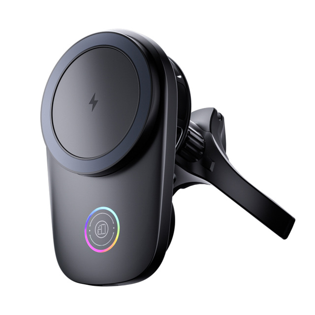 ABS Air Vent Car Charger Mount-Rotatable MagSafe Magnetic Holder Wireless Charger with Stable Connection for iPhone & Huawei