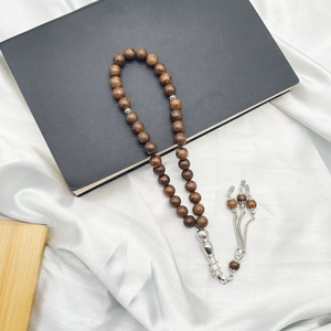 <span class=keywords><strong>Rosario</strong></span> Musulmán Tasbih <span class=keywords><strong>de</strong></span> Madera Wenge <span class=keywords><strong>de</strong></span> 33 Piezas y 10 mm con Espaciador <span class=keywords><strong>de</strong></span> Metal Plateado y Borla, <span class=keywords><strong>Rosario</strong></span> Islámico Dhikr <span class=keywords><strong>para</strong></span> Hombres y Mujeres - Product Image 4